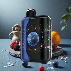 GEEK BAR Platinum Editie 25000 Puffs Blauwe Framboos Ijs – Matte Platinum Staal, Dual Mesh Coil, USB-C