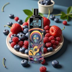 JNR Alien 10000 Puffs Disposable Vape Blauwe Bes Kers Cranberry – 850mAh, 20ml, Type-C, RGB LED