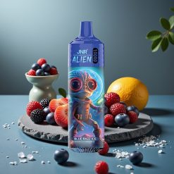 JNR Alien 10000 Puffs Disposable Vape Blauwe framboos ijs – 850mAh, 20ml, Type-C, RGB