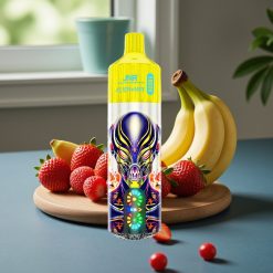 JNR Alien Max 18000 Puffs Disposable Vape Aardbei Banaan met LED Display, Dual Mesh Coil & 28ml