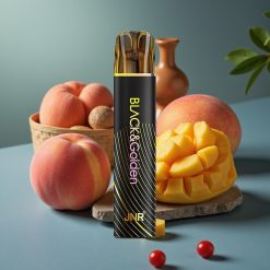 JNR Black&Golden 800 Puffs Disposable Vape Perzik Mango 550mAh 2ml TPD 2% Nicotine