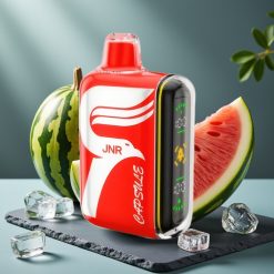 JNR Capsule 15000 Puffs Disposable Vape Watermeloen IJs met 850mAh Battery, 20ml E-liquid, Dual Mesh Coil & Smart LED Display