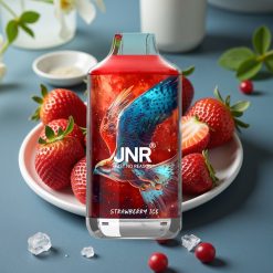 JNR Falcon 16000 Puffs Wegwerp Vape Aardbei IJs – 850mAh, 22ml, Dual Mesh Coil, Type C/Lightning, LED Display, 0%/2% Nicotine