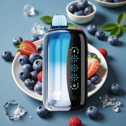 JNR Flex Ice 21000 Puffs Disposable Vape Blauwe Bes IJs met Aanpasbare IJs, 26ml, Touchscreen
