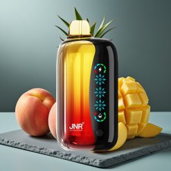 JNR Flex Ice 21000 Puffs Disposable Vape Perzik Mango Ananas – IJs Instelbaar, 26ml, Aanpasbare Luchtstroom, Touchscreen, Type-C
