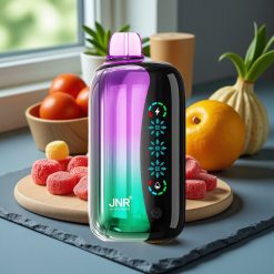JNR Flex Ice 21000 Puffs Disposable Vape Zure Kersen Gummies – Aanpasbare IJs, 26ml, Touchscreen, Type-C