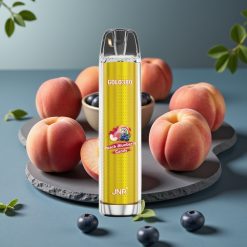 JNR Gold380 6000 Puffs Disposable Vape Perzik Bosbes – 1500mAh, 1.0ohm, 13ml, 0%/2%/5% Nicotine