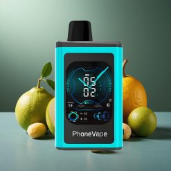 JNR PhoneVape 30000 puffs Oplaadbare Disposable Vape Miami Munt met Turbo Mode, App Bediening en Volledig Scherm