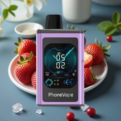 JNR PhoneVape 30000 puffs Wegwerp Vape Aardbei IJs met 850mAh Type-C, Turbo Modus, App Bediening