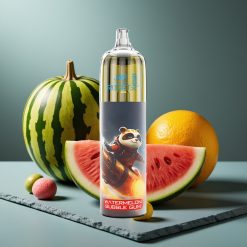 JNR Rocket-X 12400 Puffs Disposable Vape Watermeloen Kauwgom, Instelbare Luchtstroom, RGB-verlichting, 1.2ohm Mesh Coil, Type-C