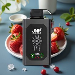 JNR Shisha Hookah Box 20500 Puffs Disposable Vape Aardbei IJs met HD Display, 1000mAh, 25ml, Dual Mesh Coil, Type-C