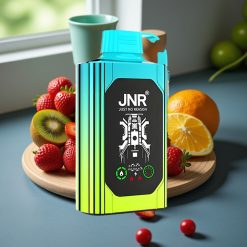 JNR Shisha Hookah Box 20500 Puffs Disposable Vape Aardbei Kiwi met HD Display, 1000mAh, 25ml, Dual Mesh Coil, Type-C
