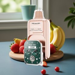 JNR VapeWatch 30000 Puffs Wegwerp Vape Aardbei Banaan 1000mAh Type-C 19mL 5%
